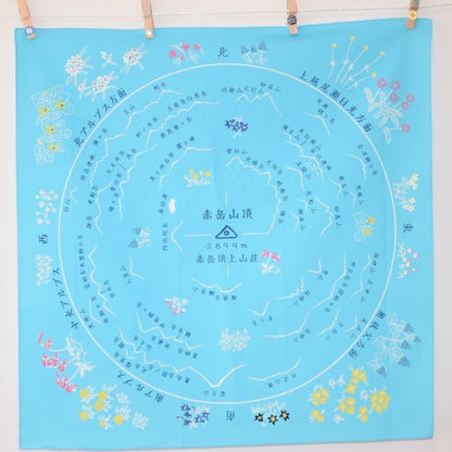 【赤岳頂上山荘】オリジナルバンダナ（展望図）
