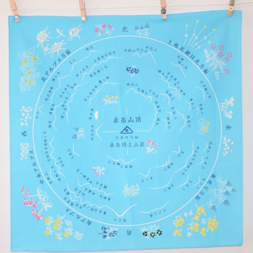 【赤岳頂上山荘】オリジナルバンダナ（展望図）